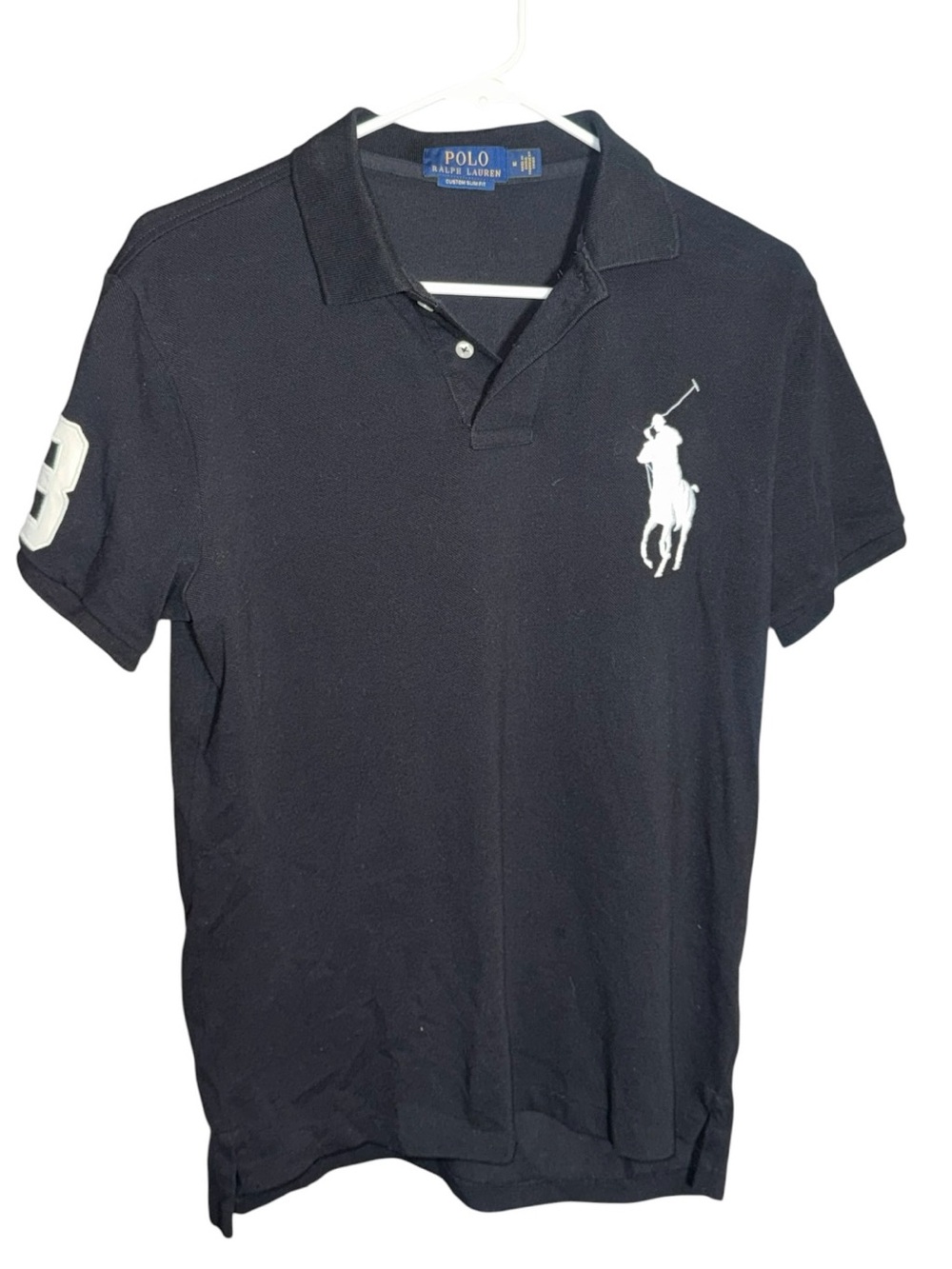 Polo Ralph Lauren Big Pony #3 Polo Men’s M Black Custom Slim Fit